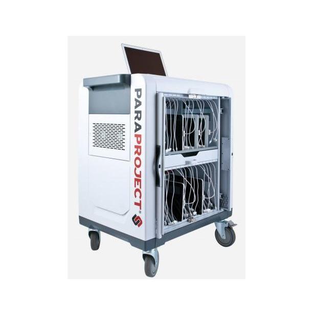 Parat Paraproject Trolley i32 iPad für bis zu 32 Geräte mit Lightning-Kabeln, Notebookwagen, Grau, Weiss