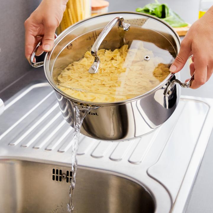 Produktbild Tefal Duetto+ Topf-Set 7teilig (G719S735), Edelstahl (Pfannenset + Topfset, Edelstahl)