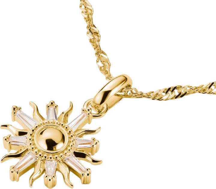 Image du produit Thomas Sabo Charm-Anhänger Sonne mit Steinen Connect vergoldet (Argent sterling 925, Plaqué or 18k)
