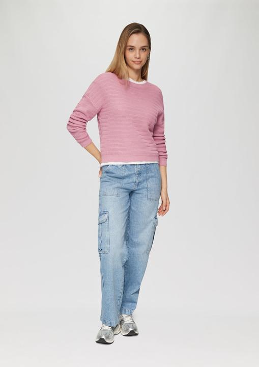 Produktbild S.Oliver Strickpullover Baumwollmix-Pullover mit Strukturmuster (XXL)