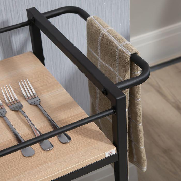 Immagine prodotto Swisshandel24 Carrello di servizio Carrello da cucina Carrello da cucina con 2 livelli e maniglia Carrello con