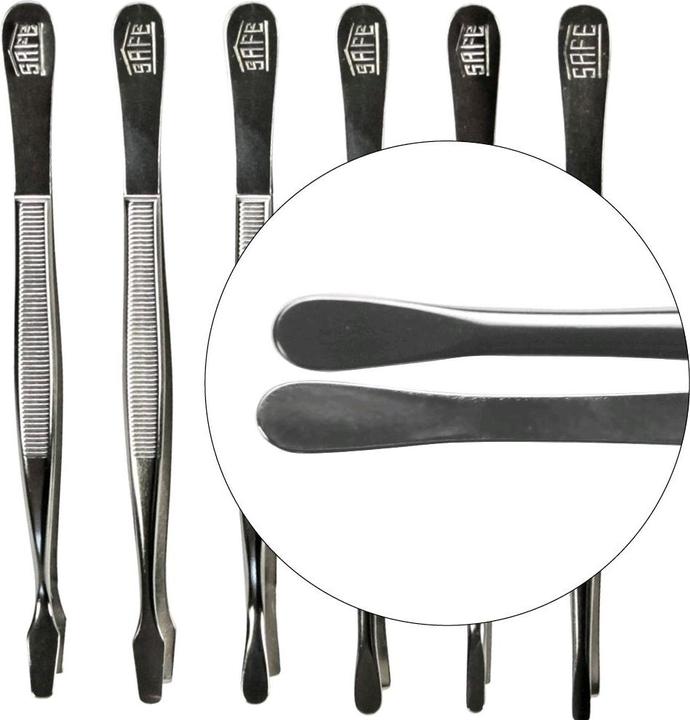 Actual product image Safe Nickel-plated tweezers 155 mm