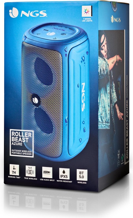 Produktbild NGS Roller beast azure (7 h, Stromversorgung über USB)