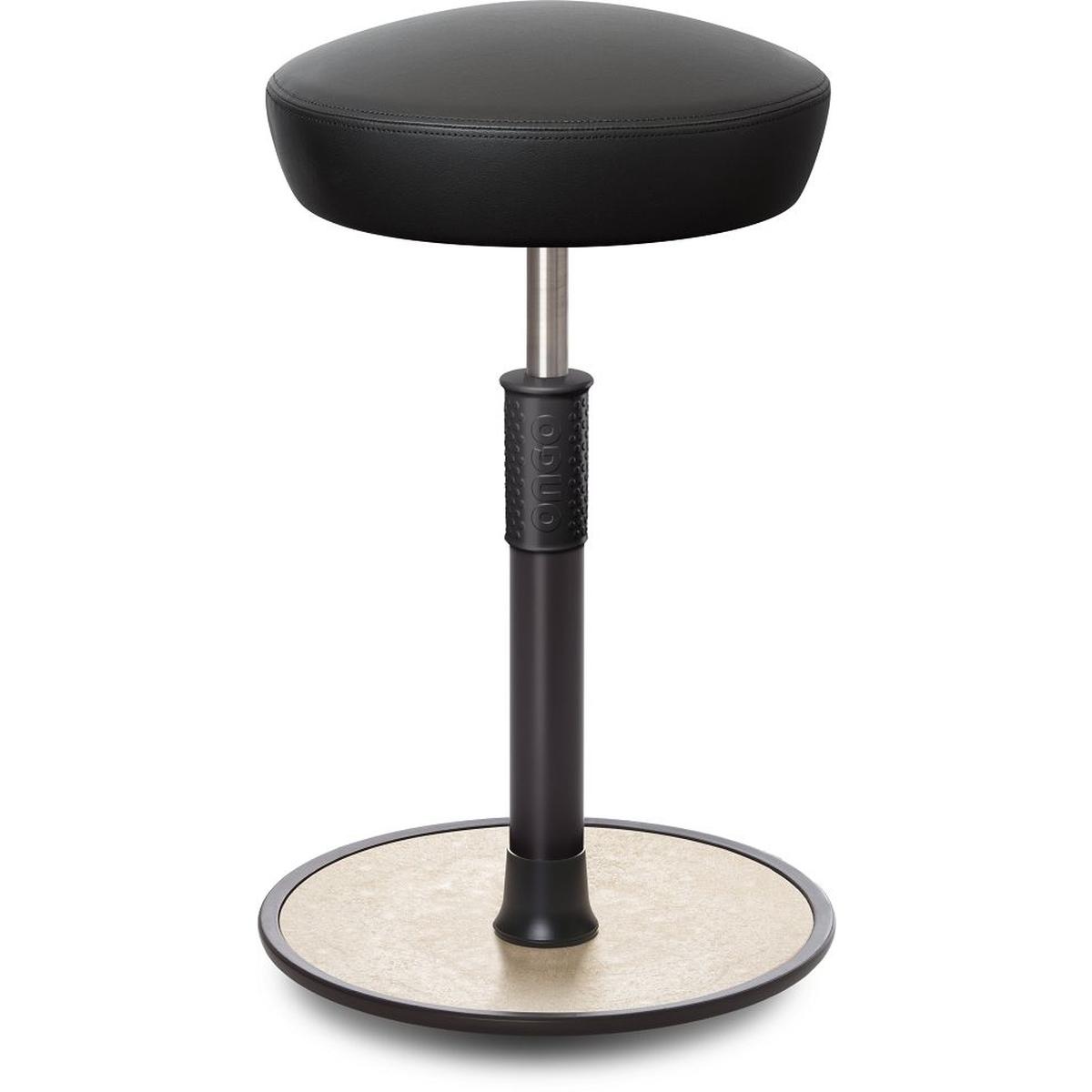 Ongo, Bürostuhl, Sitz- Stehhocker Free Tall Hutsitz skai Kunstleder schwarz schwarz /cremeweiss
