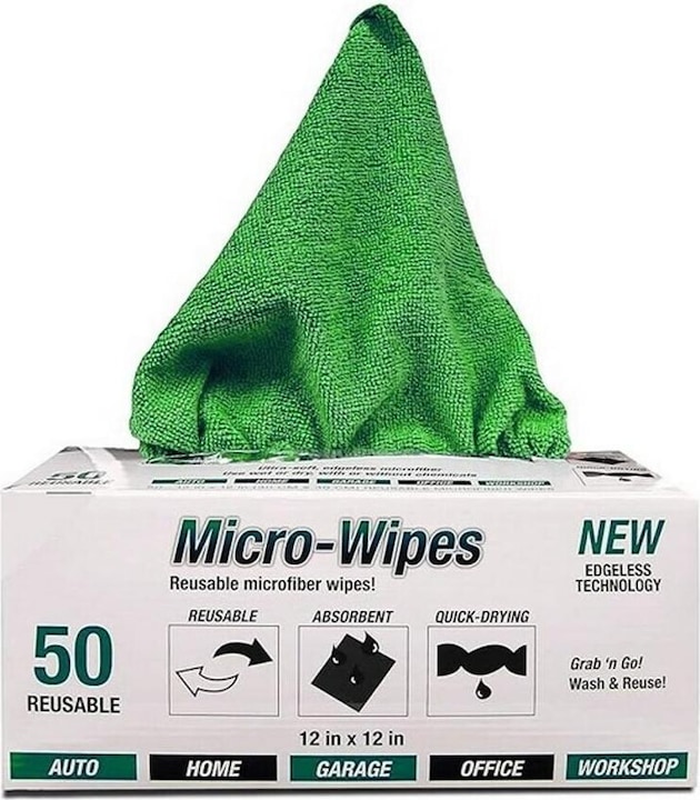 Produktbild Webstar Micro-Wipes Micro- fasertücher Box grün 24x24cm (50 Stk.)