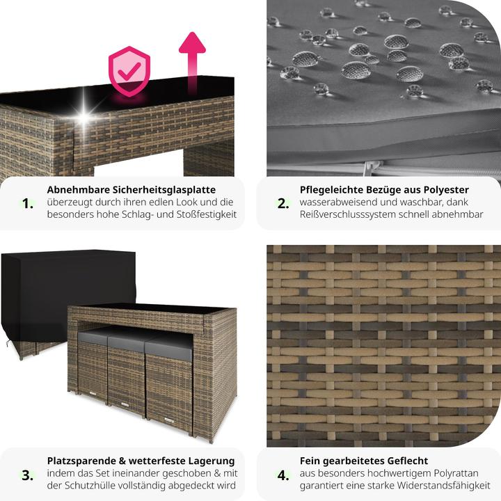 Produktbild tectake Rattan Sitzgruppe