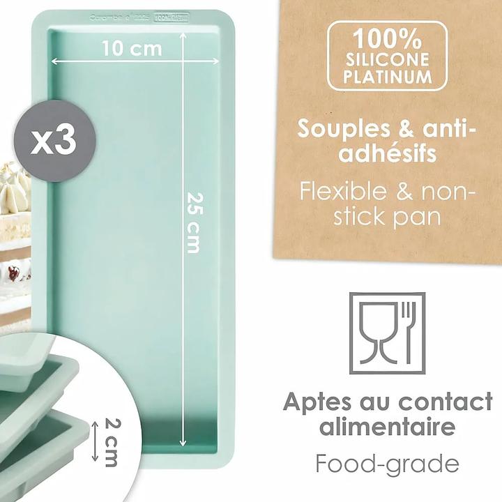 Produktbild ScrapCooking Silikonform Schichtkuchen rechteckig