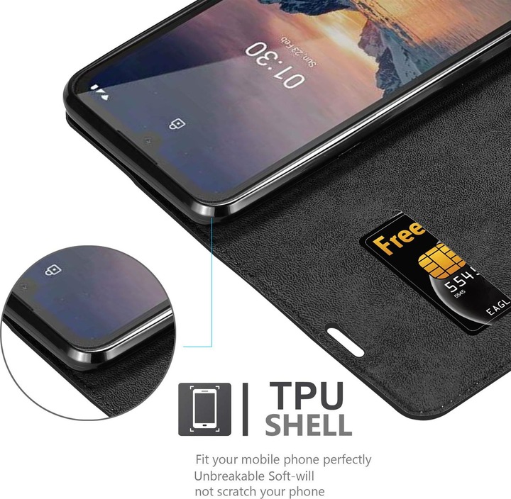 Actual product image Cadorabo Book Invisible Magnet Cover (Nokia 1.3)