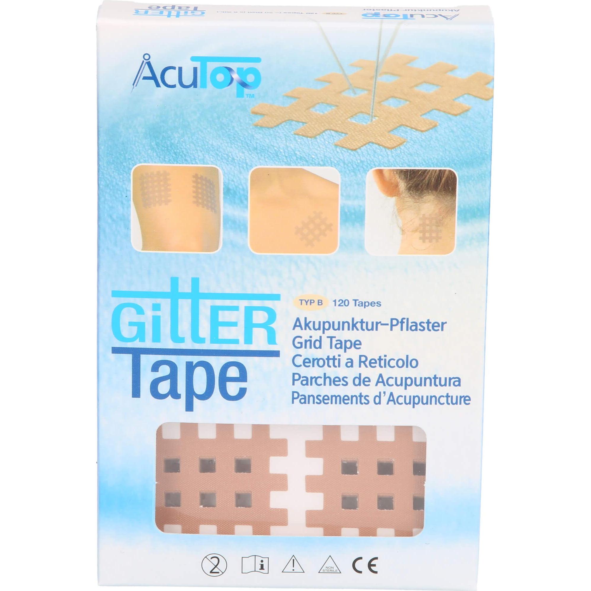 Römer Pharma, Kinesio Tape, Gitter Tape Acutop 3x4cm, 20X6 St PFL (0.04 m)