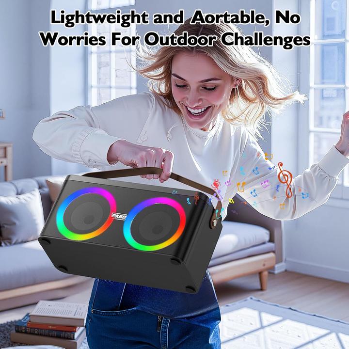 Image du produit Pkbd Karaoke-Maschine mit Bluetooth und 2 Mikrofonen