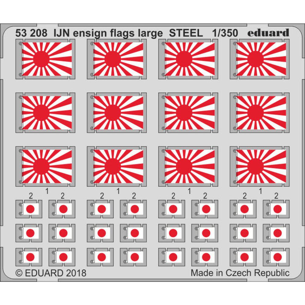 Eduard IJN ensign flags large STEEL