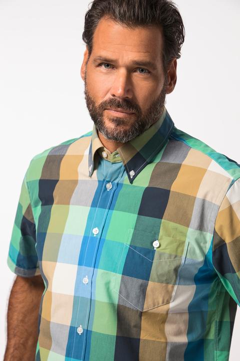 Produktbild JP1880 Karohemd, Halbarm, Buttondown-Kragen, Modern Fit (L)