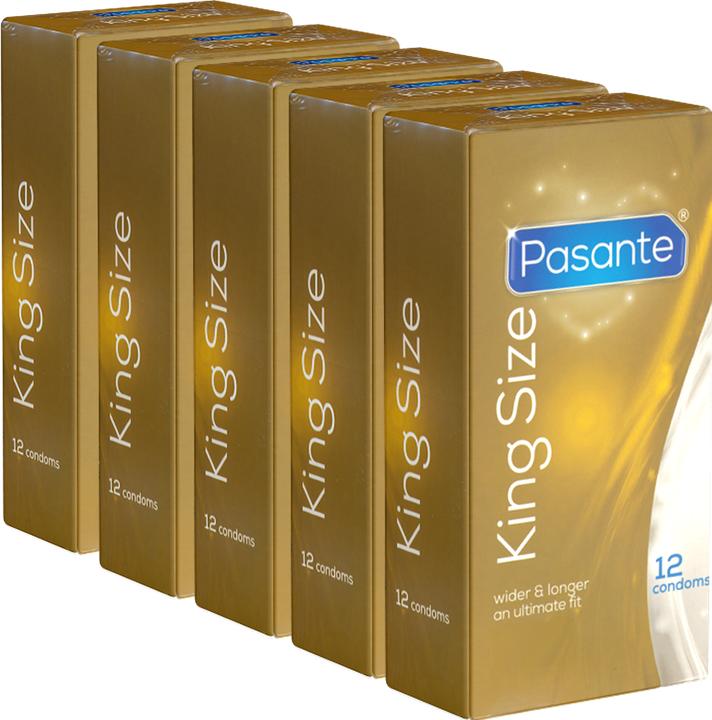 Actual product image Pasante King Size" (value pack!) 5x12 extra large XXL condoms for men who need more space (60 pcs.)