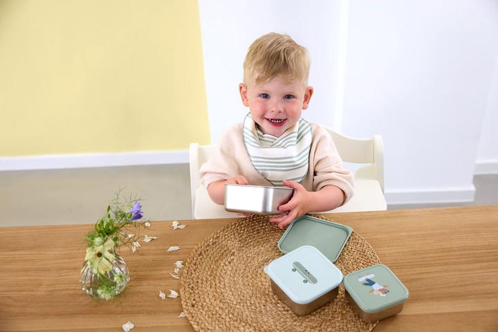 Image du produit Lässig 3-tlg. Edelstahl-Snackboxen-Set - Tiny Team