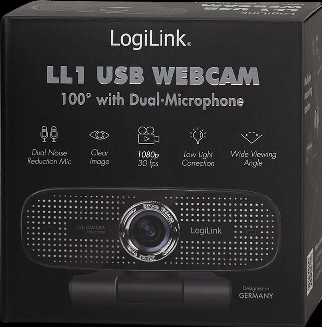 Actual product image LogiLink 30 fps, f/2.2, 100°, USB (2 Mpx)