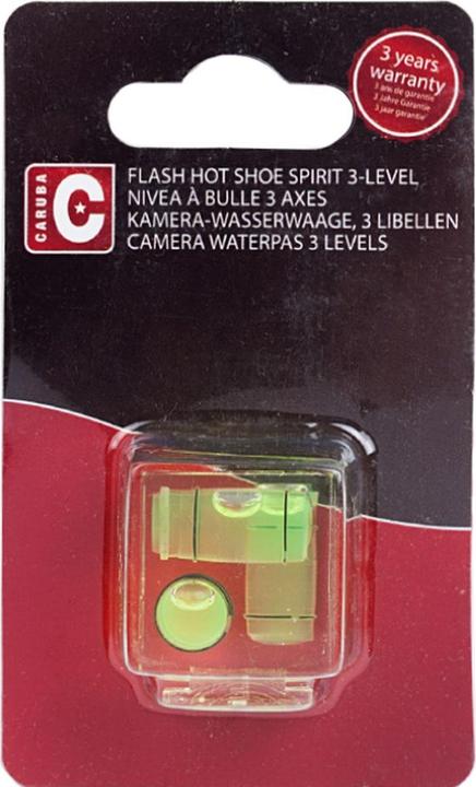 Produktbild Caruba Wasserwaage 3 Wege (fÃ¼r Blitzschuh/WÃ¼rfel)
