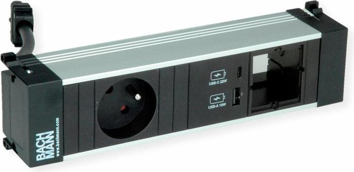 Produktbild Bachmann POWER FRAME S 1xUTE 916.5271xUSB A&C 22W 1xCM 0,2m GST18 (1x, CEE 7/3, CEE 7/5)