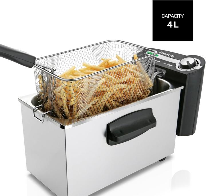 Produktbild Taurus 973947000 Fritteuse Einzelbild 4 l Schwarz Edelstahl