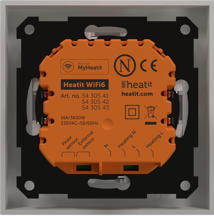 Actual product image Heatit Controls - WiFi6 Thermostat White RAL 9003