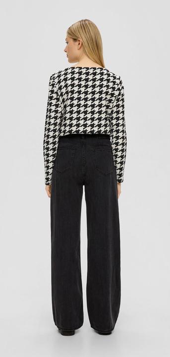 Produktbild s.Oliver Sweatshirt Sweatshirt mit Hahnentritt-Muster (36)