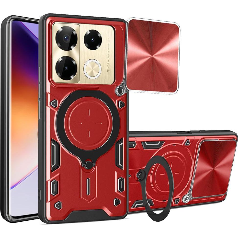 Techsuit - CamGuard Pro - Infinix Note 40 Pro+ - Red (Infinix Hot 40i), Cover smartphone, Rosso