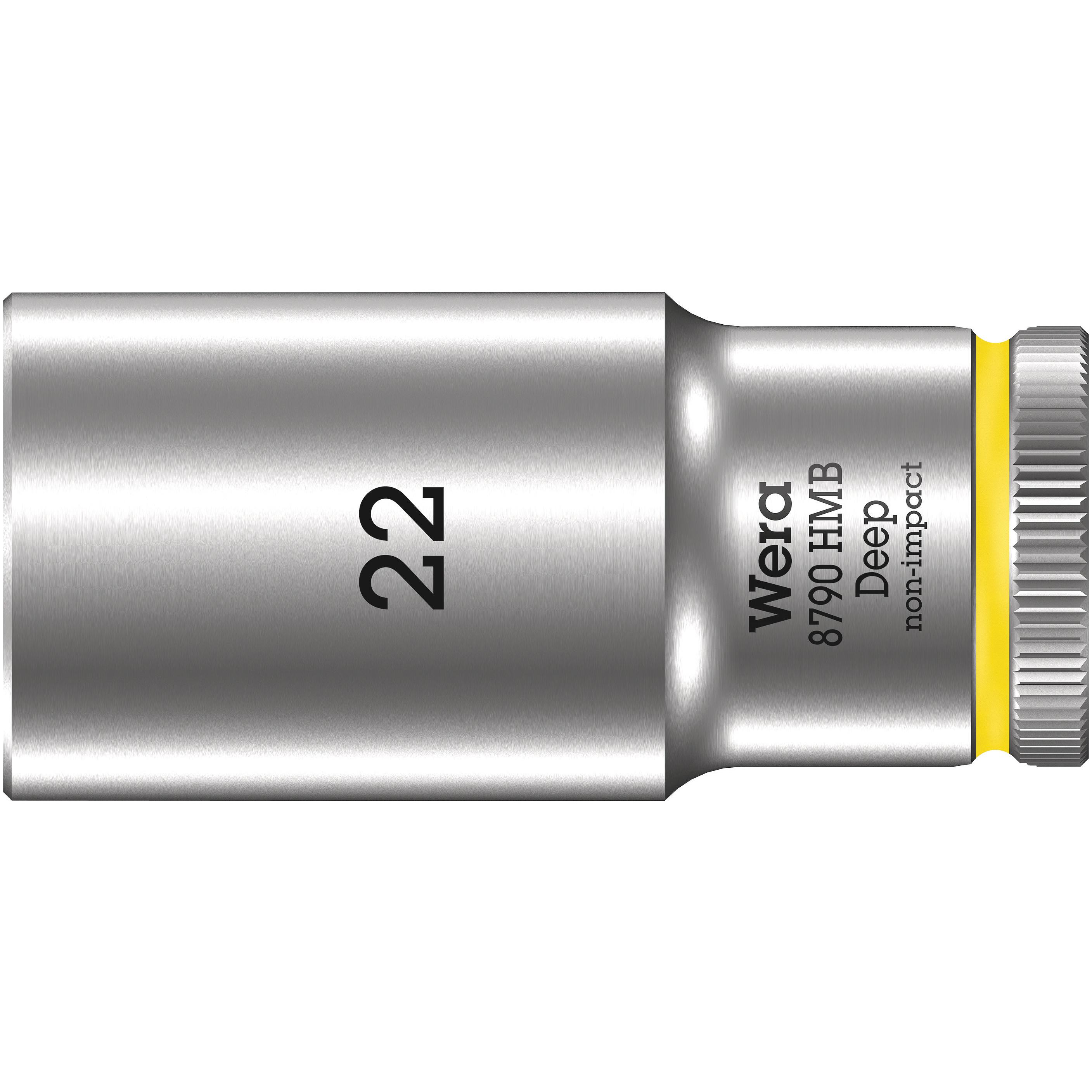 Wera, Steckschlüssel + Stecknuss, 8790 HMB Deep 22,0 (22 mm)