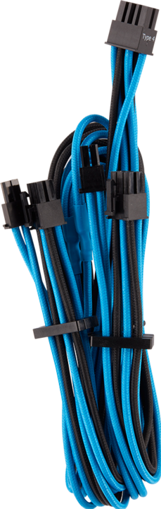 Actual product image Corsair Premium Sleeved PCIe dual cable, double pack (Gen 4)