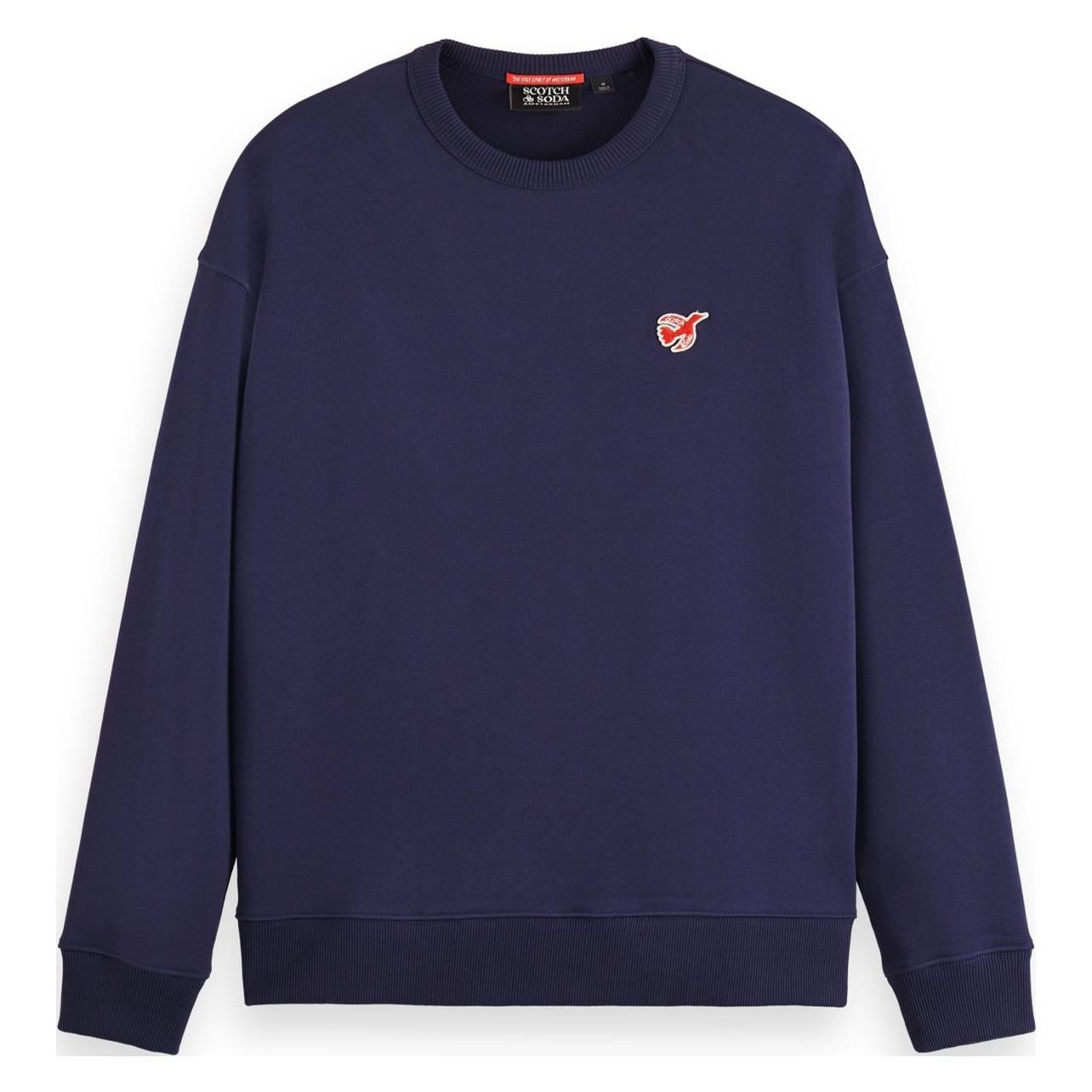Scotch & Soda, Mannen, Springer, Core - The Free Spirit Peace Bird Sweatshirt Heren Trui - Maat Xl, Blauw, (Xl)