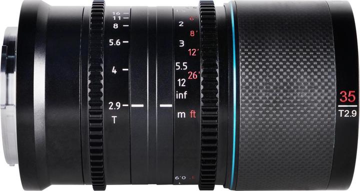 Image du produit Sirui Saturn 35mm T2.9 1.6x Objectif plein format anamorphique en carbone Canon RF R35N (Canon RF, Plein format)