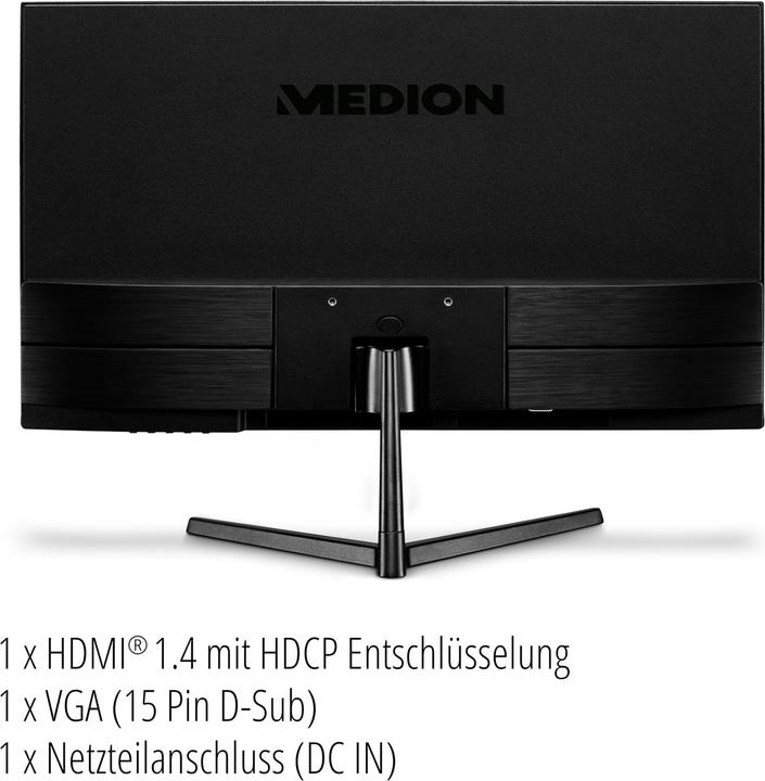 Produktbild Medion AKOYA® P52218 (MD 20150) WIDESCREEN MONITOR 54,6 cm (22"), Full HD Display, HDMI und rahmenloses De (1920 x 1080 Pixel, 22")
