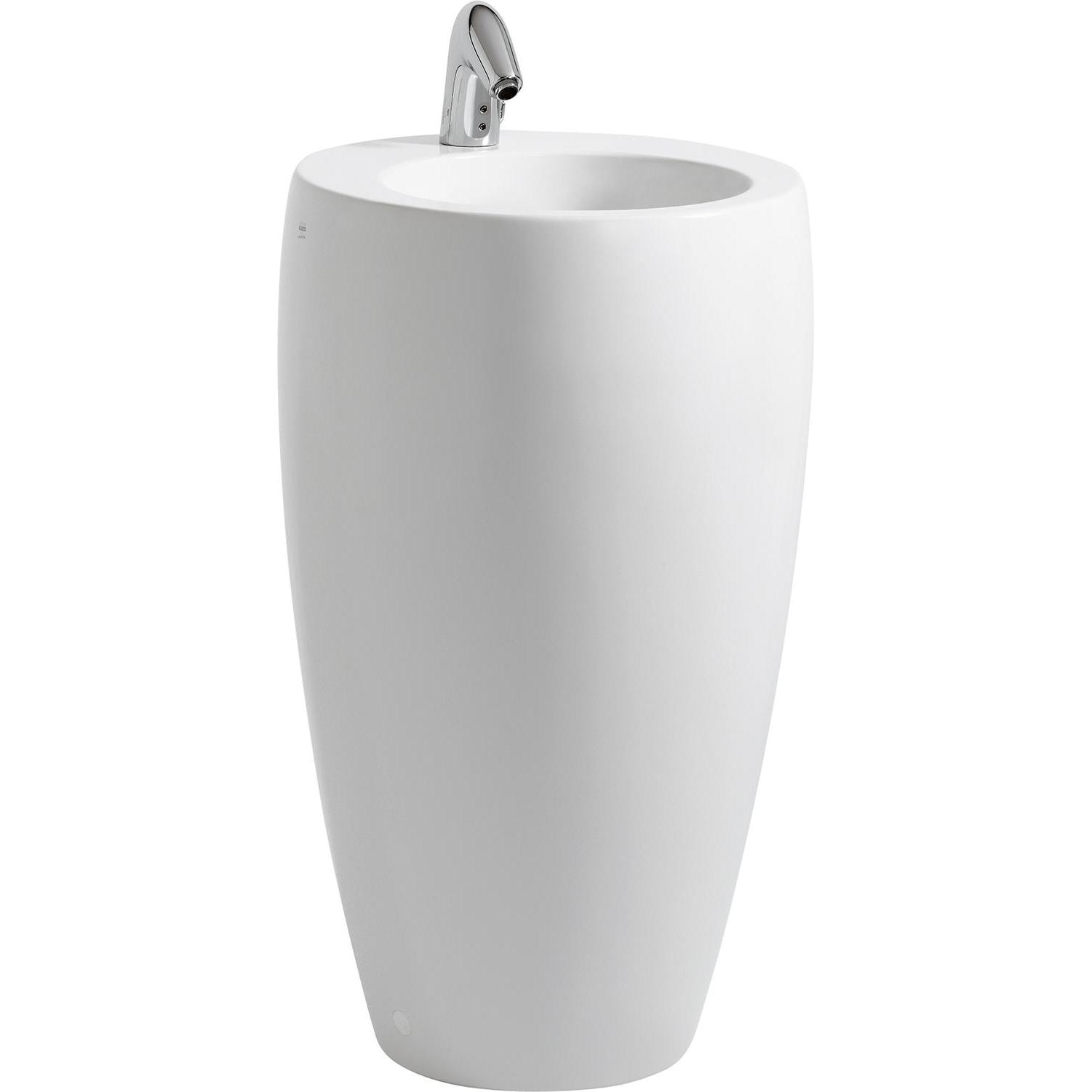Thumbnail - Laufen, Waschbecken, Alessi one Waschtisch mit integrieter Säule, 1 Hahnloch mittig, mit Überlauf, 530x530, H811 (530 mm...