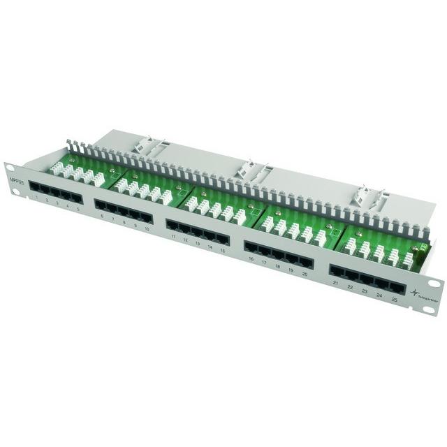 Telegärtner ISDN/Telephone Patch Panel MPPI25-H, Server Zubehör, Grau