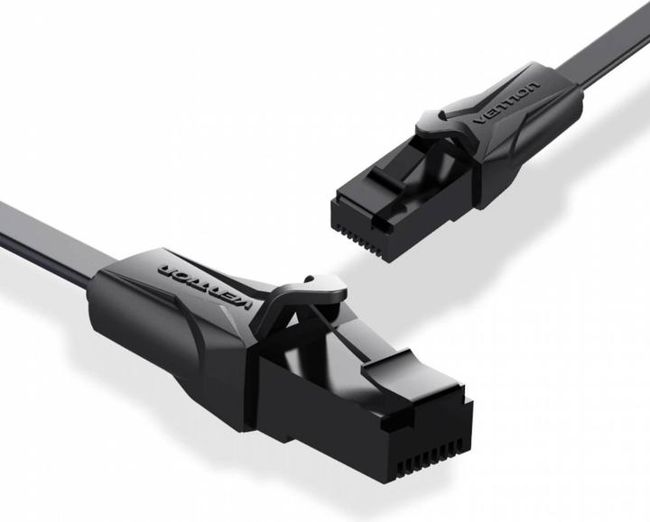 Actual product image Vention Flat Cat.6 UTP Patch Cable 5m Black (U/UTP, CAT6, 5 m)