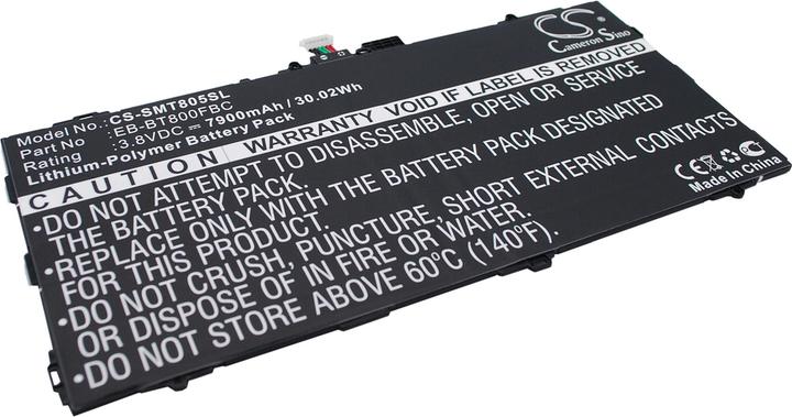 Image du produit NoName Batterie pour Samsung Galaxy Tab S 10.5, 7900mAh, 3.8V (1 pcs, Spécifique à l'appareil, 7900 mAh)