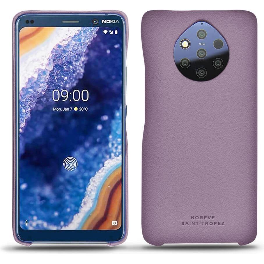Noreve Lederschutzhülle (Nokia 9 PureView), Smartphone Hülle, Violett