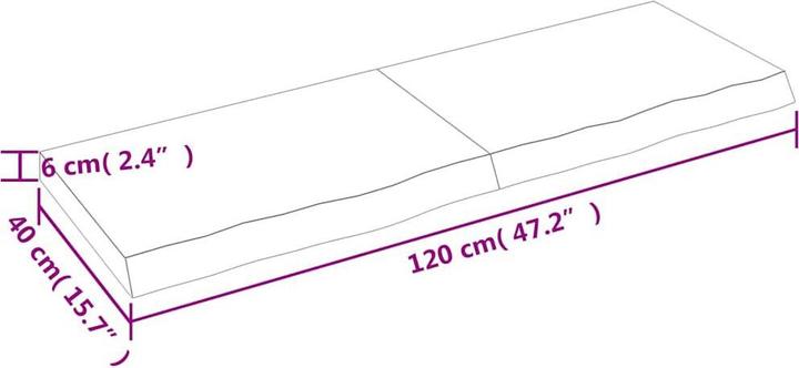 Produktbild vidaXL Tischplatte (120 x 40 cm)