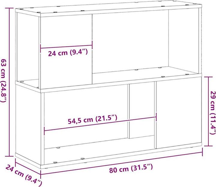 Image du produit vidaXL Wandschrank (80 x 24 x 63 cm)