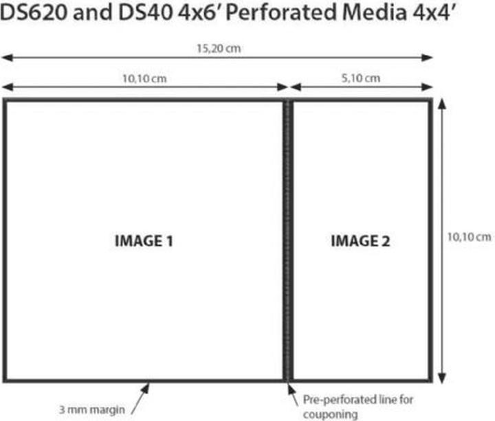 Actual product image DNP Paper 2 rolls each 400 pcs 10x15 Perforated on 10x10 cm for DS620 (400 x, 10 x 15 cm)