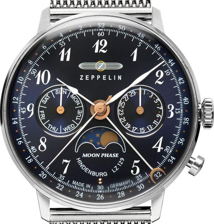 Productafbeelding Zeppelin LZ129 Hindenburg (Analoog horloge, Maanfase klok, 36 mm)