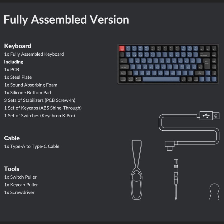 Actual product image Keychron K2 Pro (CH, Cable, Wireless)