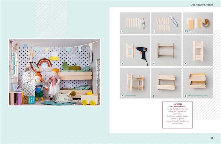 Produktbild Mein Puppenhaus aus 100% Recyclingmaterial. Inklusive Möbel, Figuren und Zubehör