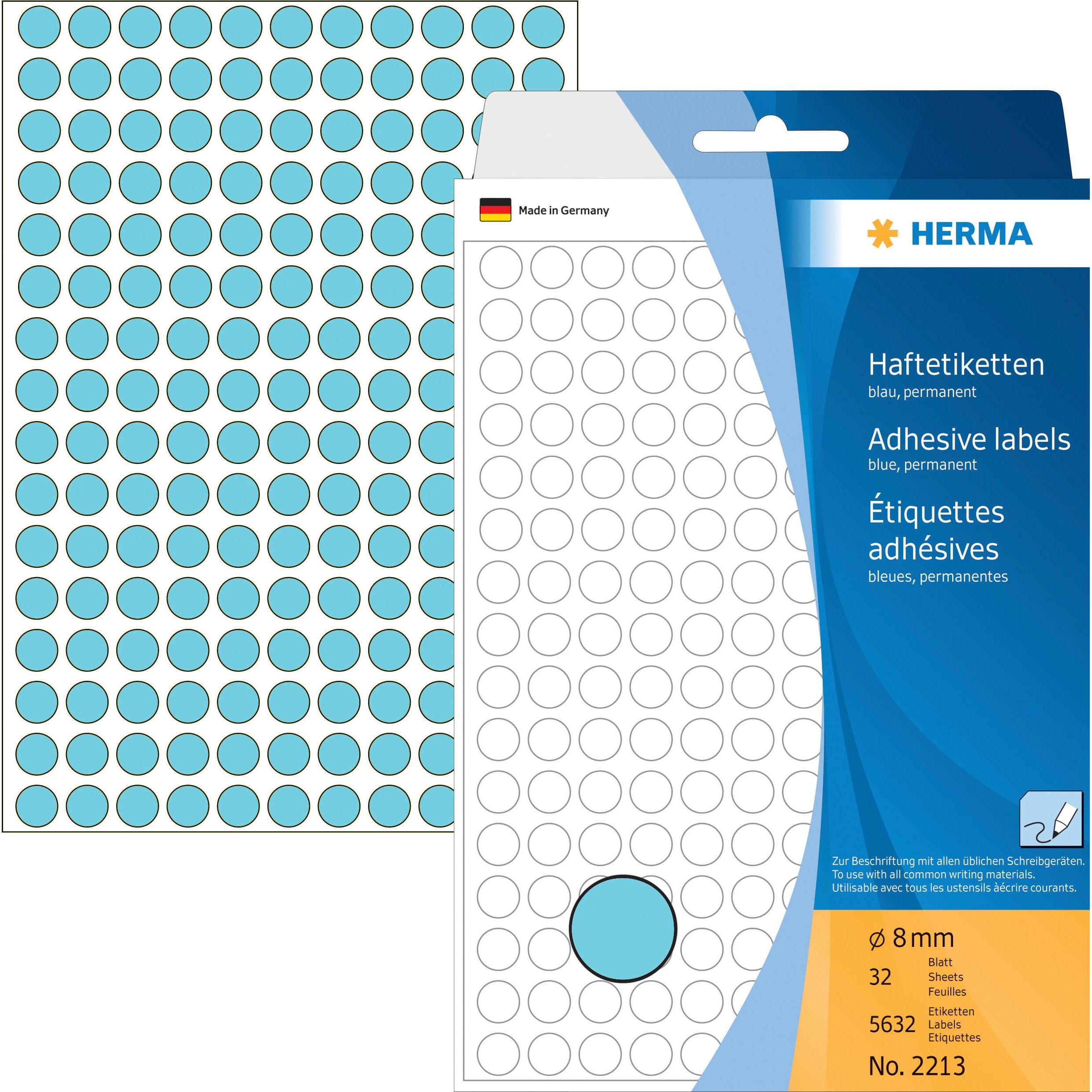 Herma, Etiketten, Haftetiketten permanent