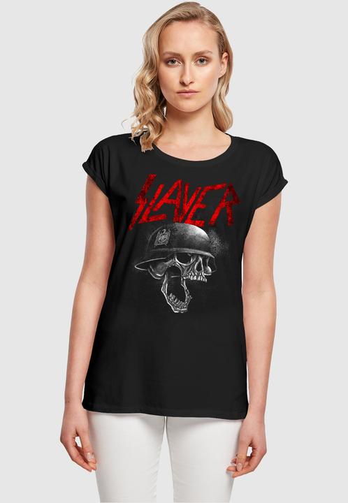 Produktbild Merchcode Ladies Slayer - Hellmit Extended Shoulder Tee - 112085 (S)