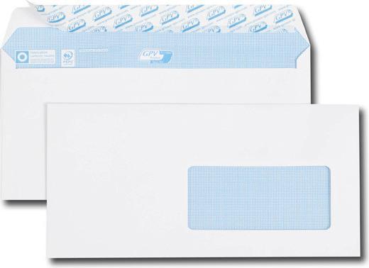 Produktbild GPV Briefumschl„ge, DL, 110 x 220 mm, weiá, mit Fenster (110 x 220 mm, 500 x)