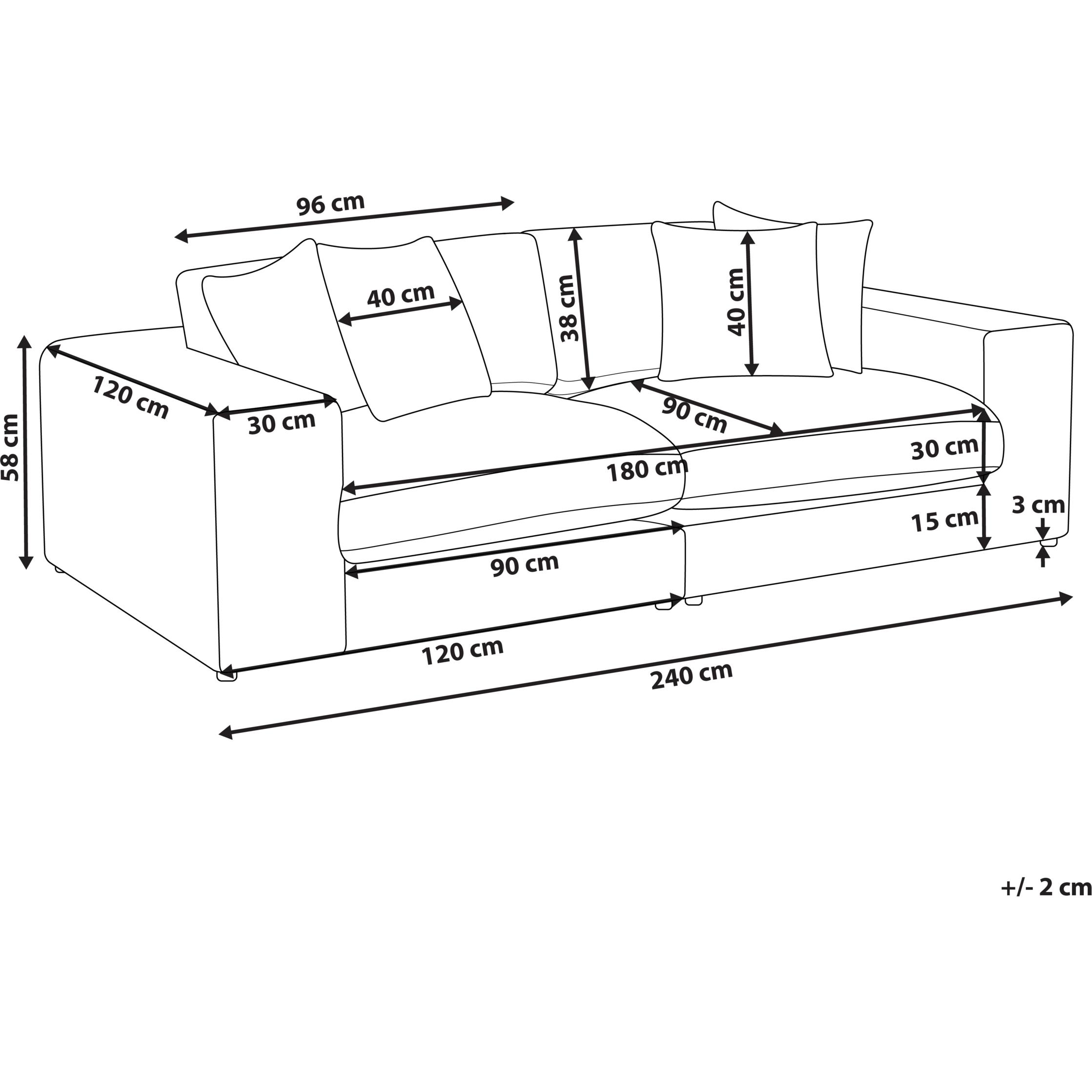 Thumbnail - Beliani, Sofa, Glorvika Ii (3-Sitzer)