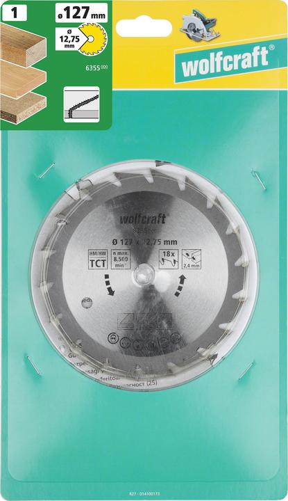Produktbild wolfcraft Kreissägeblatt 6366000 Durchme