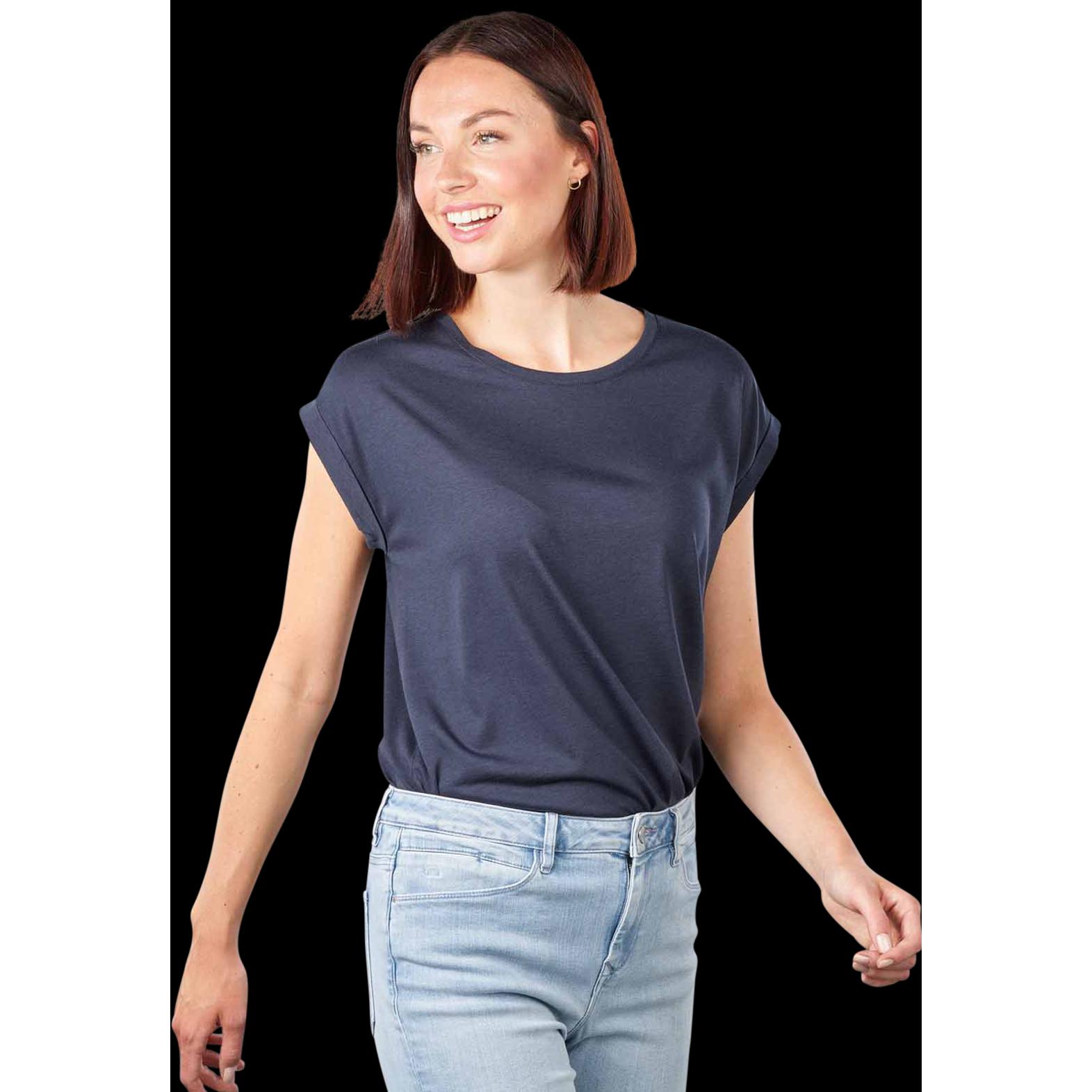 Thumbnail - Armedangels, Damen, Shirt, Jilaana T-Shirt Short Sleeve Night Sky, Blau, (L)