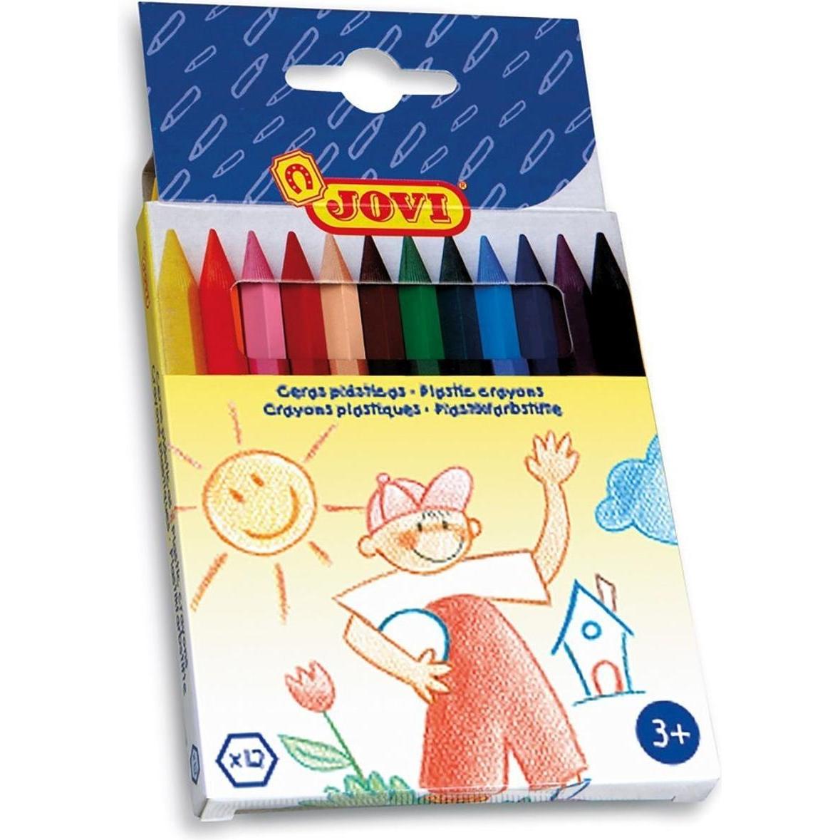 Jovi, Malstifte, Farbstifte sechskant Kunststoff VE=12 Farben (12 Farben, 12 x)