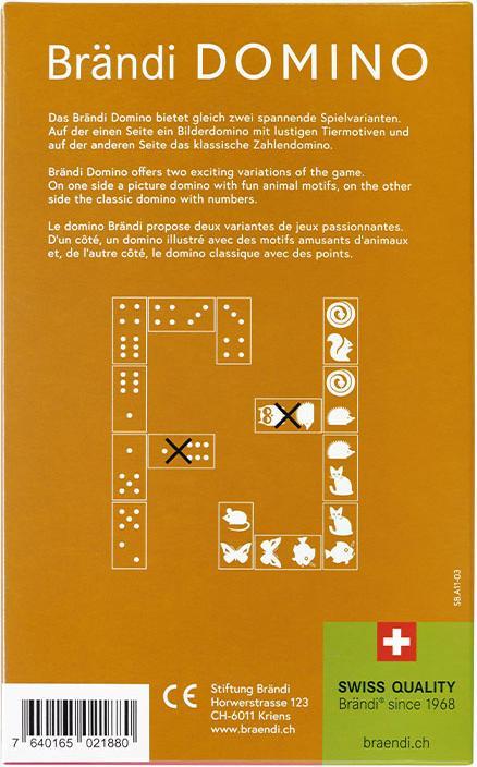 Actual product image Brändi Domino (German, French, English)