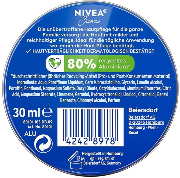 Actual product image NIVEA Creme Dose Mini (Body cream, 30 ml)